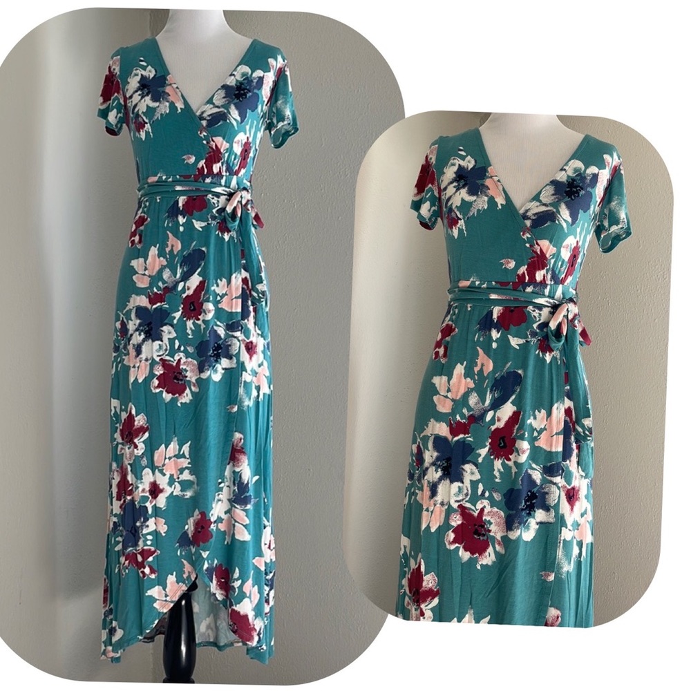 Beautiful High-Low Floral Midi Dress